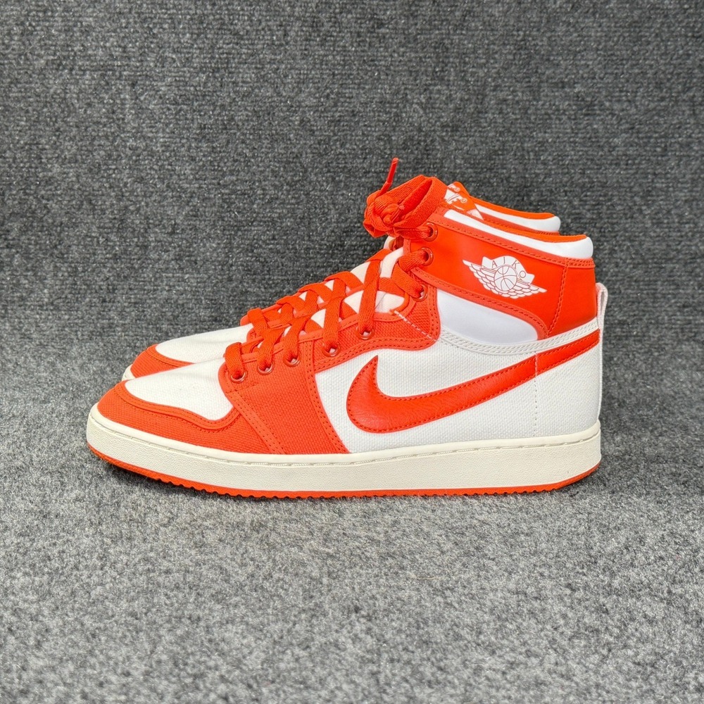 Jordan 1 Retro AJKO Shoes Men's 9 Rush Orange White Retro Athletic Sneakers - Picture 5 of 15